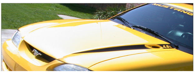 Picture of 1994-98 Mustang Hood Wide Cowl Stripe and Decal Set - 5.0 GT Name