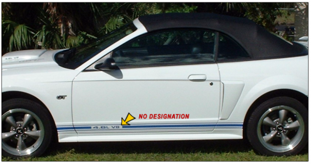 Picture of Mustang Lower Rocker Side Stripes - No Designation