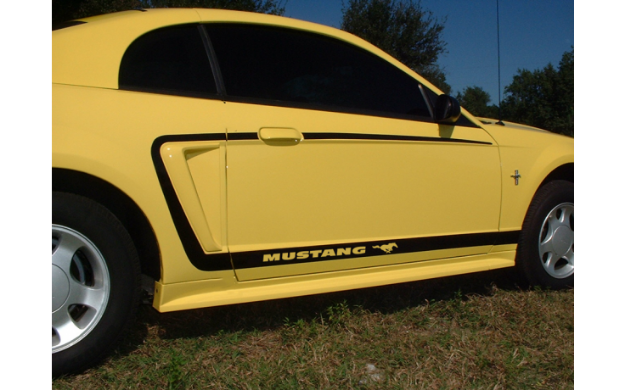 Picture of 1999-04 Mustang C-Stripe - Mustang Name with Pony - Cutouts