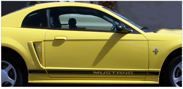 Picture of 1999-04 Mustang Lower Rocker Stripes - Mustang Name - 3" Tall