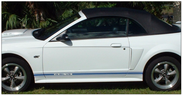 Picture of Mustang Lower Rocker Side Stripes - 4.6L V8 Designation