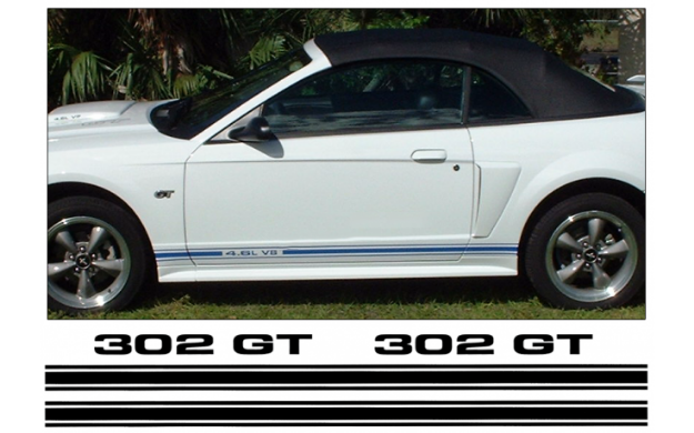 Picture of Mustang Lower Rocker Side Stripes - 302 GT Designation
