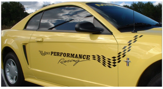 Picture of 1999-04 Mustang Side Body Rally Flag Decal Kit - Cobra Name