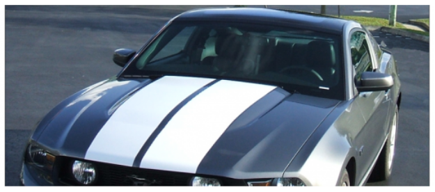 Picture of 2010-12 Mustang Lemans Racing Stripes - Tapered - Glass Roof - High Wing - No Scoop