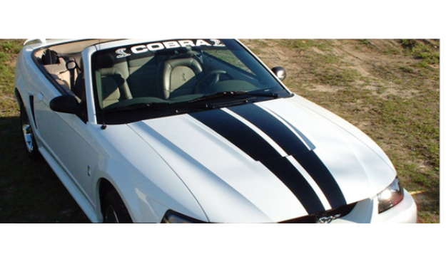 Picture of 1999-02 Mustang Cobra Lemans Racing Stripe - Convertible Reverse Scoop