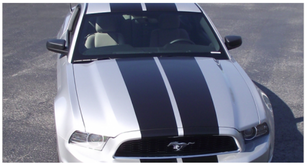 Picture of 2013-14 Mustang - Tapered Lemans Racing Stripes - Hardtop - Low Wing