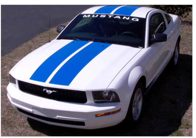 Picture of 2005-09 Mustang Lemans Racing Stripes - High or No Wing - Convertible