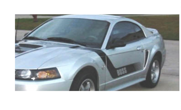 Picture of 1999-03 Mustang Boss Hood and Side Stripe Kit - Boss Name - Flat Hood