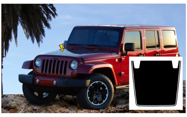 Picture of 2007-14 Jeep Wrangler Hood Blackout Decal