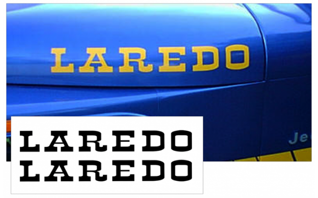 Picture of Jeep Hood Decal Lettering Kit - LAREDO Name