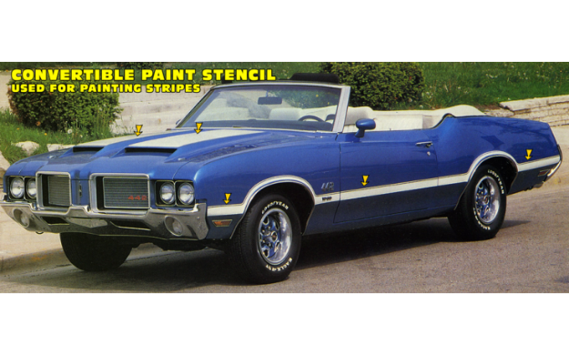 Picture of 1970-72 Oldsmobile W-30 & W-31 Paint Stencil Kit - CONVERTIBLE