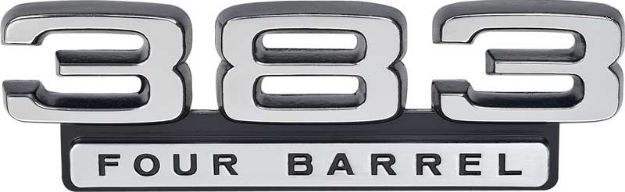 Picture of 1966-1970 B-Body E-Body 383 Four Barrel Front Fender Emblem 