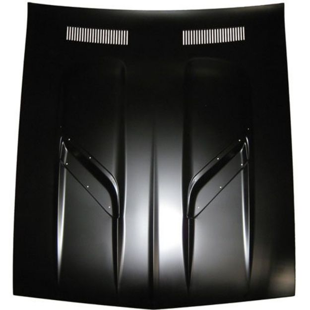 Picture of 1970-1971-1972-1973-1974 Plymouth Barracuda/Cuda Twin Scoop Hood