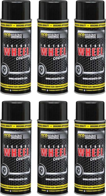 Picture of Argent Silver/Green "Factory Wheel Coating" Rally Wheel Paint Case Of 6- 16 Oz Cans 