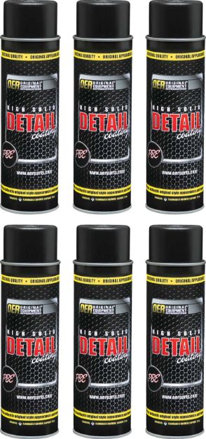 Picture of Flat Black High Solids Detail Coating Case of 6 - 20 Oz Aerosol Cans 