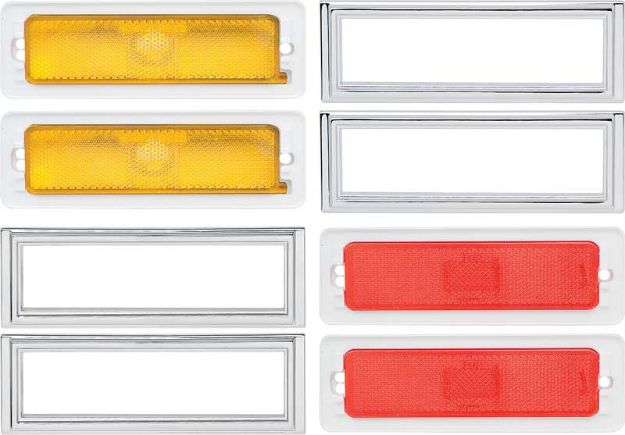 Picture of 1970-74 Nova Side Marker/Bezel Kit (Amber/Red) 