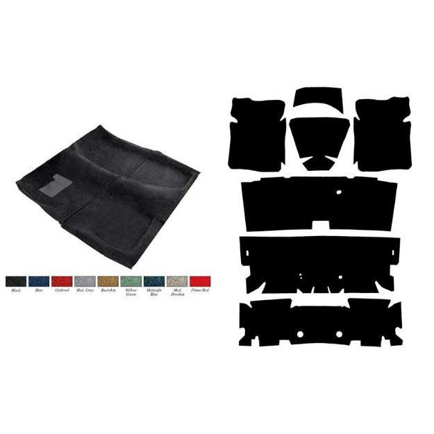 Picture of 1967-69 F-Body Dark Blue Molded Loop Carpet/Underlay Set 