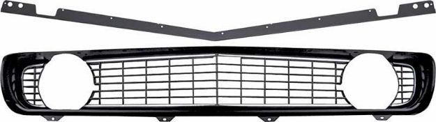 Picture of 1969 Camaro Restorer's Choice&trade; Standard Black Grill Kit without Headlamp Bezels 