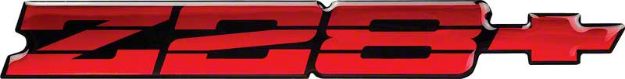 Picture of 1991-92 Camaro Z28 Red Rear Panel Emblem with Red Bow Tie 