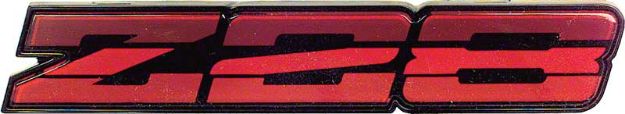 Picture of 1985-87 Camaro Z28 Dark Red Rocker Emblem 