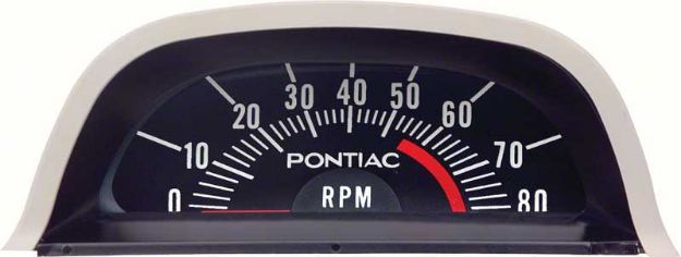 Picture of 1968 Pontiac Hood Tach 5500 Red Line - 6 Cylinder Point Ignition 