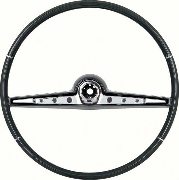 Picture of 1962 Impala / SS Black Steering Wheel And Horn Ring 
