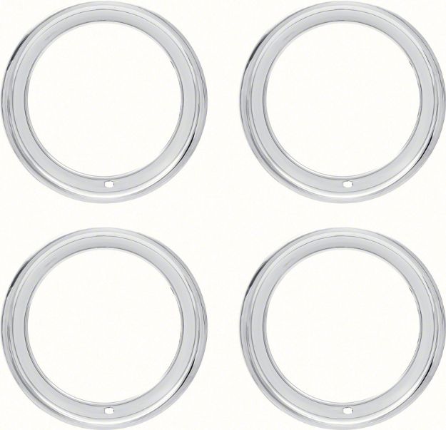 Picture of 15" Stainless Steel 3" Deep Rally Wheeltrim Ring Set 