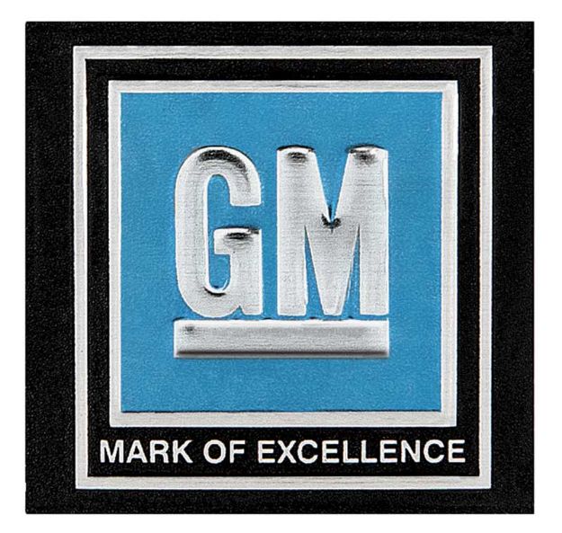 Picture of 1968-72 GM Cars & Trucks - "GM Mark of Excellence" Seat Belt Buckle Decal - Blue 