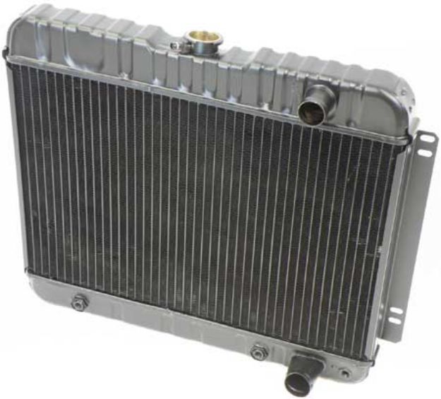 Picture of 1963-65 Chevy ii/Nova V8 W/ AT & W/O AC - RadiATor Brass/Copper 3 Row (Inlet On Pass. Side) 