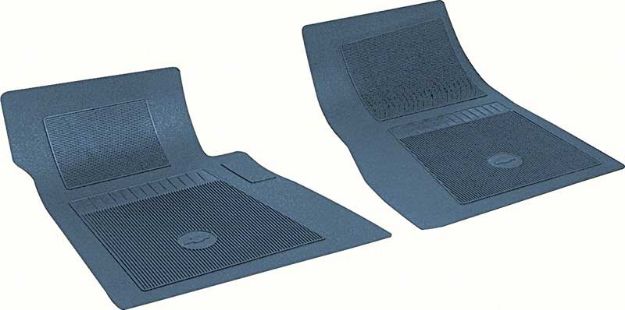 Picture of Chevrolet 2 Piece Dark Blue Front Floor Mat Set With Bow Tie 