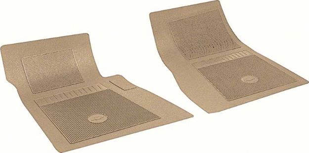 Picture of Chevrolet 2 Piece Fawn Front Floor Mat Set With Bow Tie 