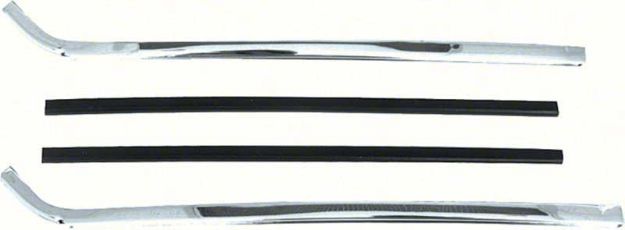 Picture of 1967-69 Camaro / Firebird Quarter Window Vertical Chrome Moldings 