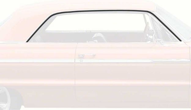 Picture of 1963-64 Impala / Full-Size 2 Door Hardtop Roof Rail Weatherstrips 