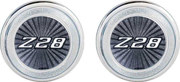 Picture of 1980-81 Interior Door Panel Emblems - Black Z28 - Pair 