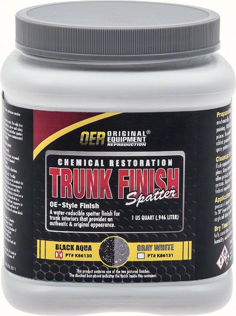 Picture of Black and Aqua Trunk Spatter Paint Quart 