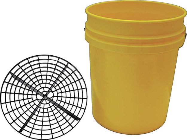 Picture of Grit Guard 5 Gallon Yellow Bucket With Grit Guard 