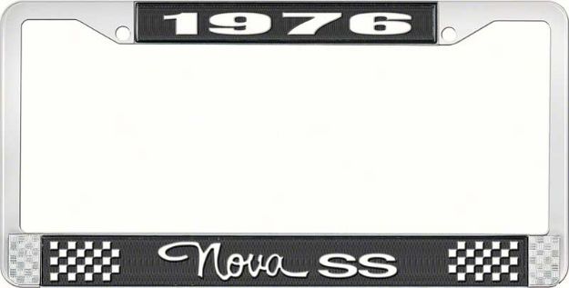 Picture of 1976 Nova SS License Plate Frame Style 3 Black 