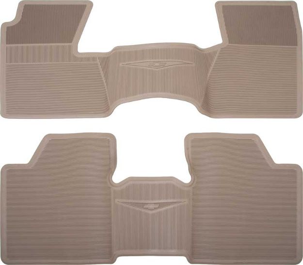 Picture of 1962-64 Chevy II / Nova Fawn 2 Piece (Full Front / Full Rear) OE Style Rubber Floor Mat Set 