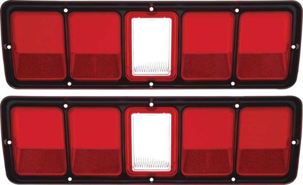 Picture of 1971 Plymouth Road Runner / GTX Tail Lamp Lenses With Black Trim 