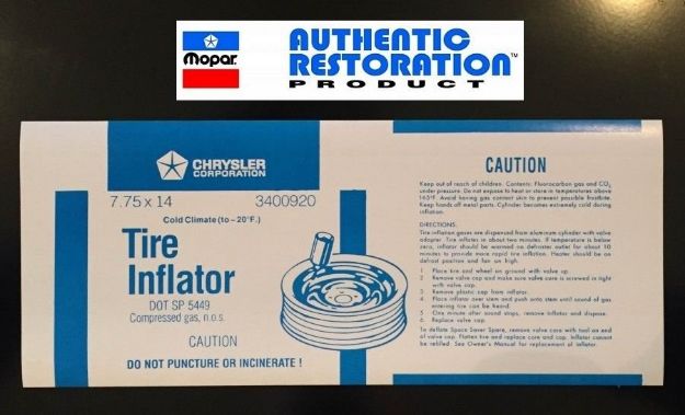 Picture of 1970 1971 Cuda Challenger Space Saver Tire Canister Decal