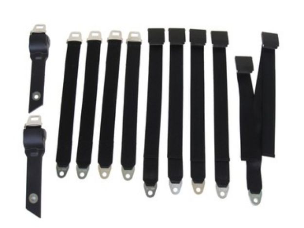 Picture of 3850-69CBEN 1968-69 A-body Convertible Bench Seat Belt Set