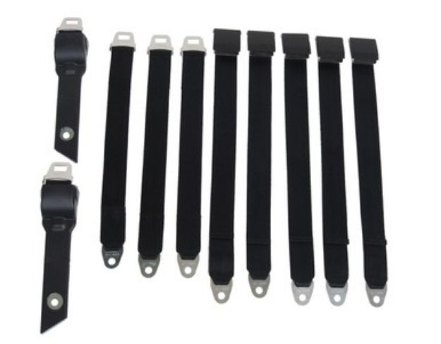 Picture of 3850-69CBUK 1968-69 A-body Convertible Bucket Seat Belt Set