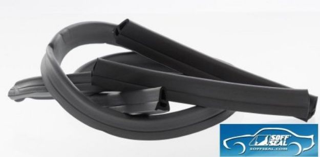 Picture of 1970-1981 Camaro Hood to Cowl Weatherstrip Seal 3 Pieces w/ CLIPS