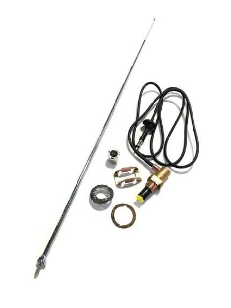 Picture of 1970-1974 Barracuda Cuda Antenna Assembly Cable Wire & Telescopic Mast & Hardware