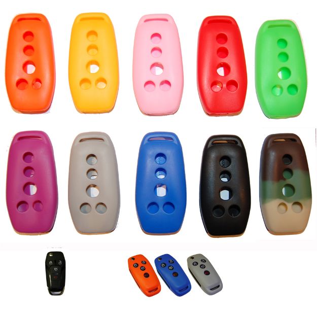 Picture of 2015-2017 Ford Mustang Silicone Remote Keyless Entry Fob Skin/Cover - Black
