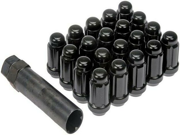 Picture of 1979-2014 Ford Mustang Spline Drive Lug Nut Set - Black - 20pc W/Key