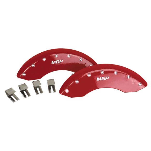 Picture of 1979-1993 Ford Mustang CALIPER COVERS FRNT RED/SLV BOLTS 7