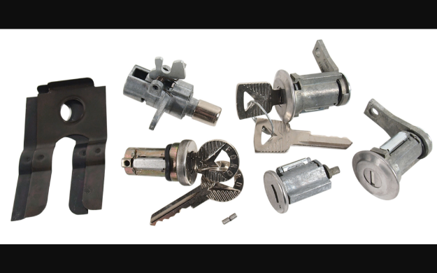 Picture of 1965-1966 Ford Mustang Lock Set - IGN, Door, Trunk, Glovebox - Standard Keys