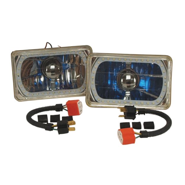 Picture of 1979-1986 Ford Mustang LED HALO HEADLIGHT WHITE HI/LO PAIR