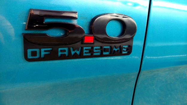 Picture of 2005-2023 Ford Mustang Chrome 5.0 Emblem W/Carbon Flash Metallic Vinyl Dot - Pair